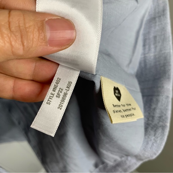 Madewell Larsen linen blend windowpane relaxed two button blazer jacket medium - Picture 5 of 7